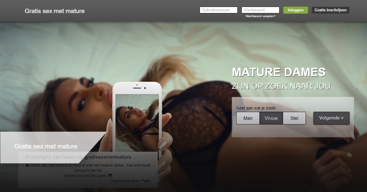 gratissexmetmature is een neppe erotische chatsite met profielen van rijpere mensen en op zoek naar erotische gesprekken met ouderen