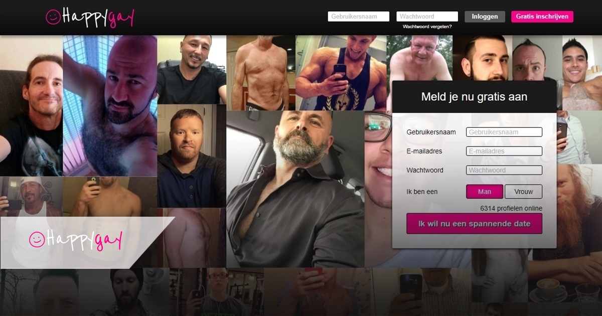 happygay is een fictieve erotische chatwebsite met fake profielen van mannen en vrouwen die aantrekkelijk zijn en op zoek naar seksueel getinte chats