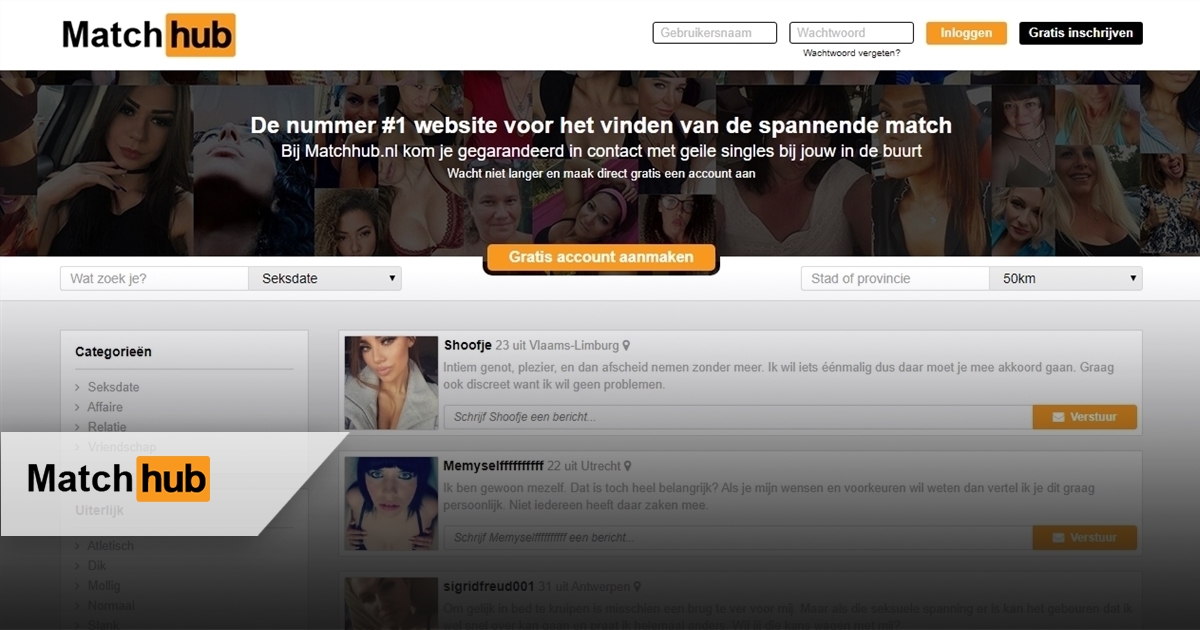 Erotische chatdienst voor swingers die op zoek zijn naar seksuele gesprekken, matchhub maakt gebruik van chatpals