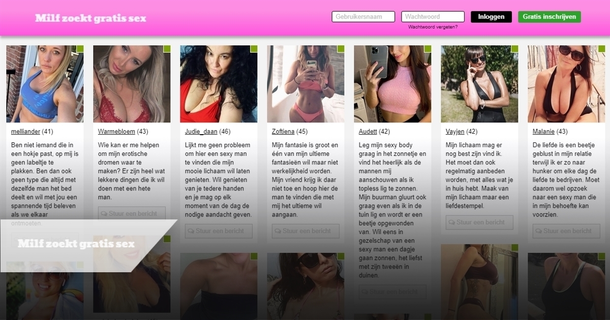 milfzoektgratissex is een neppe erotische chatdienst met fake profielen van aantrekkelijke vrouwen en op zoek naar erotisch getinte chats